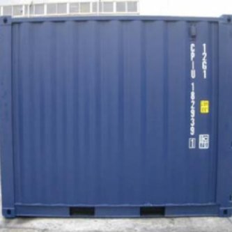 Brand new 10' shipping container - rear view